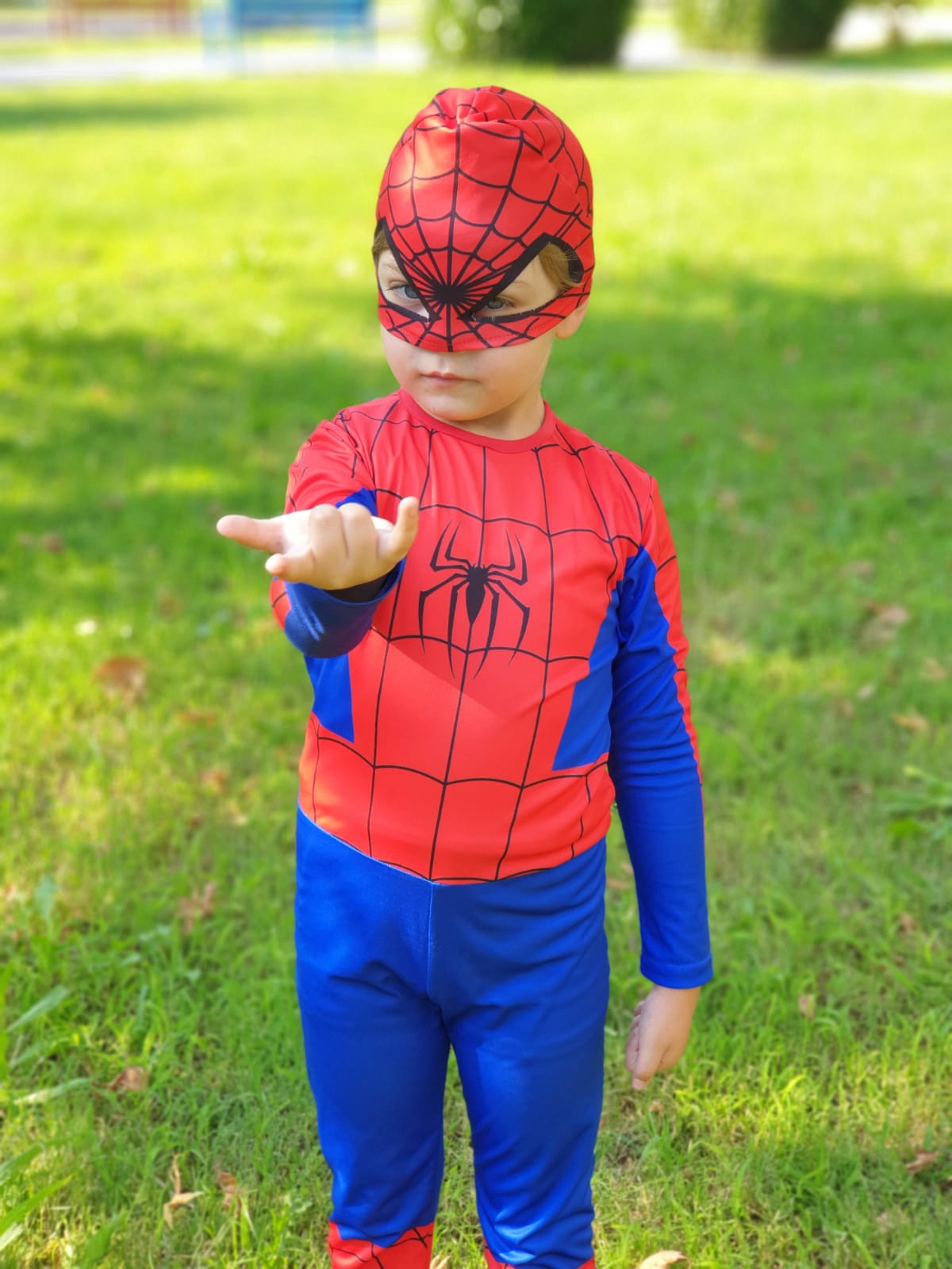 Erkek Çocuk Spiderman Kostümü - Maskeli Örümcek Adam Kostüm Seti