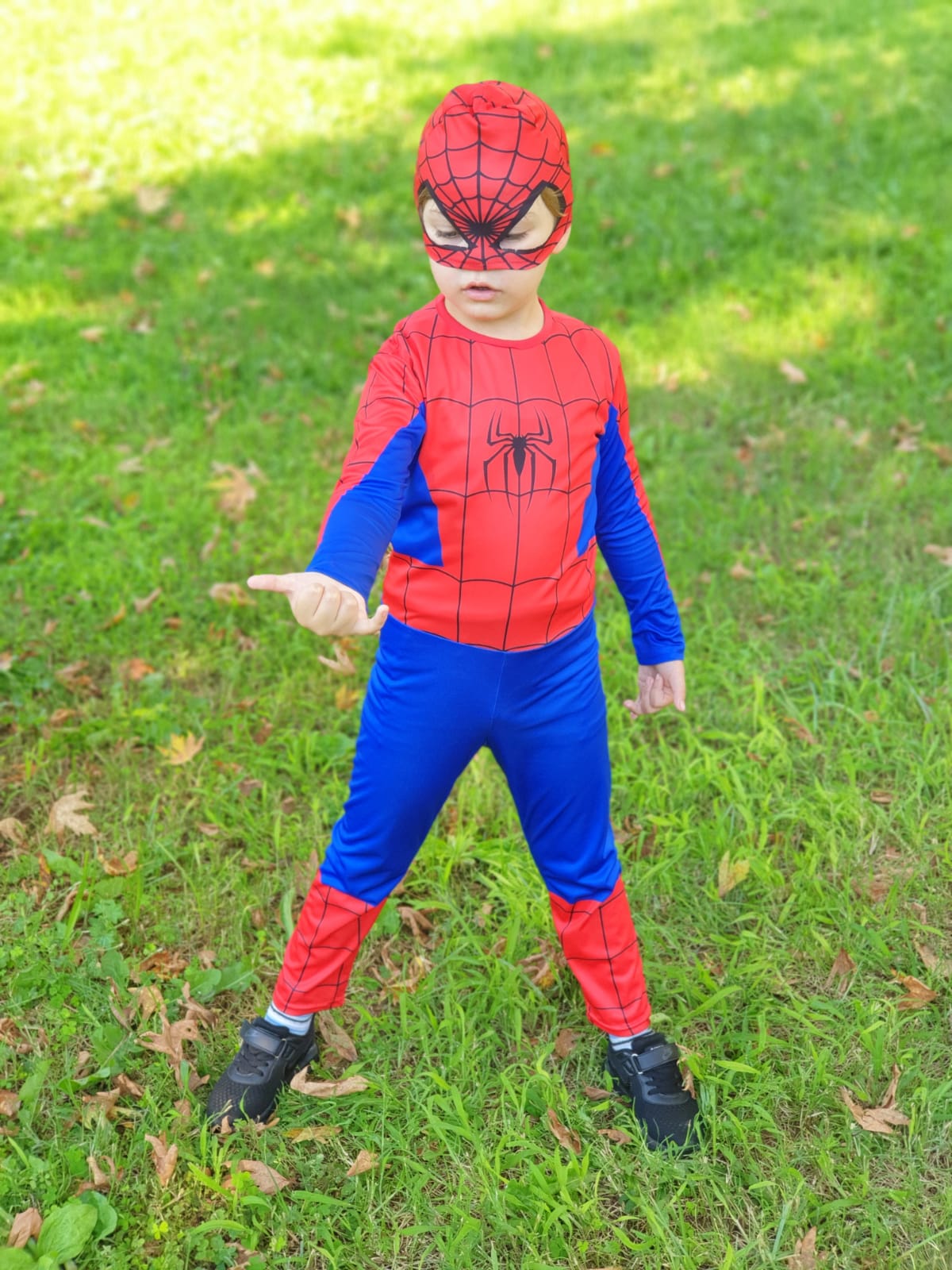 Erkek Çocuk Spiderman Kostümü - Maskeli Örümcek Adam Kostüm Seti