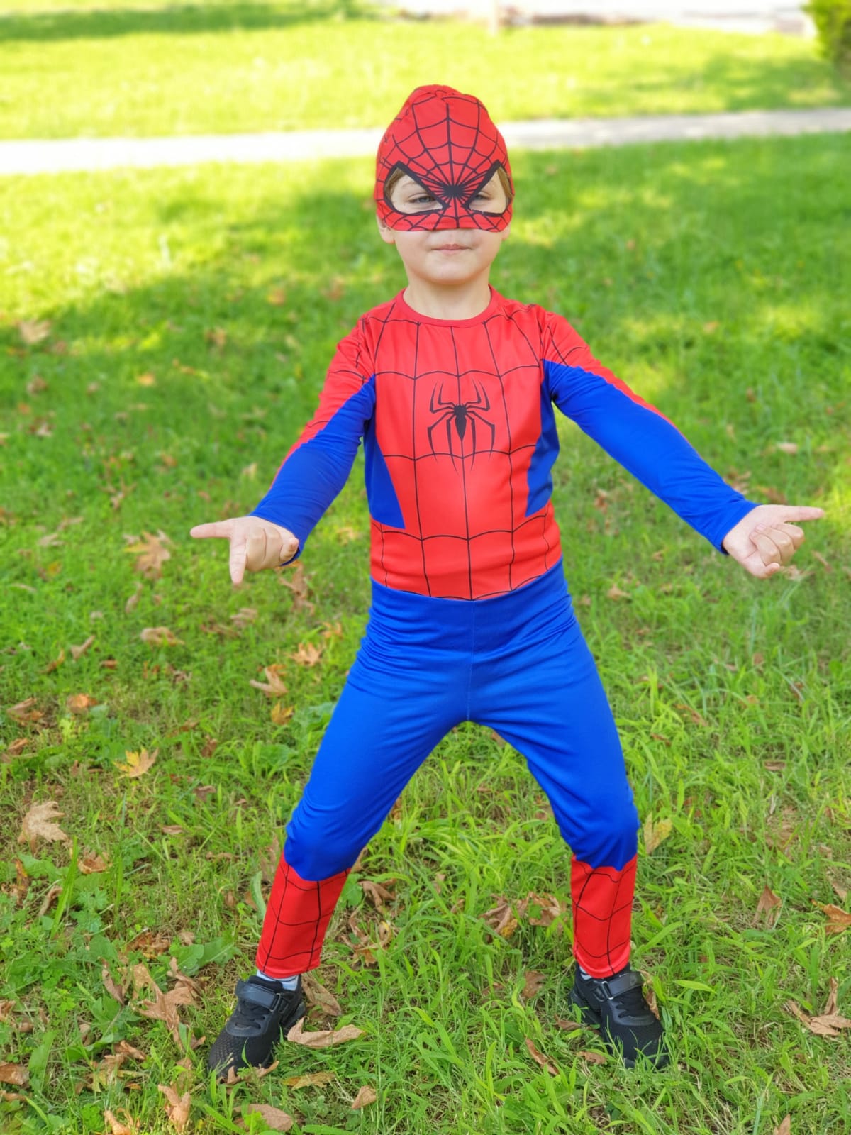 Erkek Çocuk Spiderman Kostümü - Maskeli Örümcek Adam Kostüm Seti