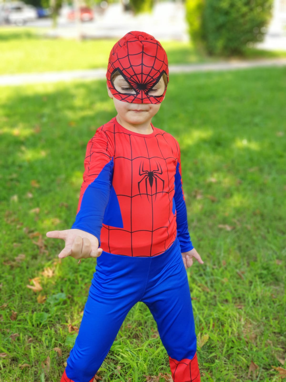 Erkek Çocuk Spiderman Kostümü - Maskeli Örümcek Adam Kostüm Seti
