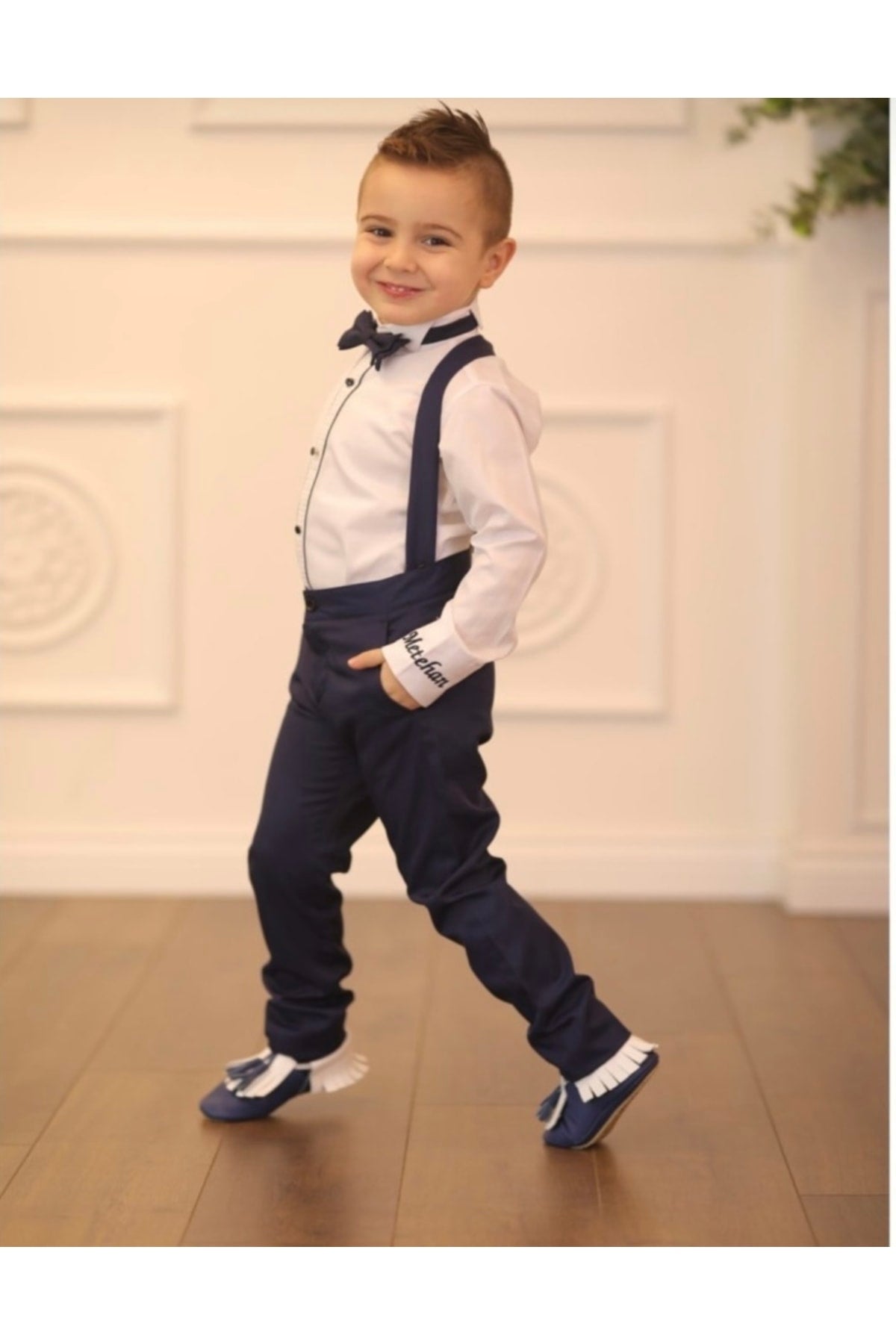 Erkek Çocuk Lacivert Salopet Set