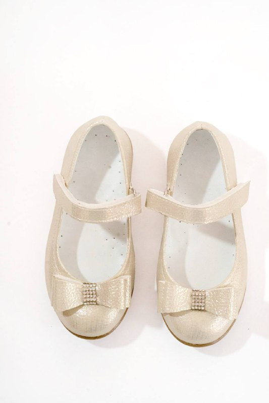 Gold Renk Kız Çocuk Babet Ayakkabı