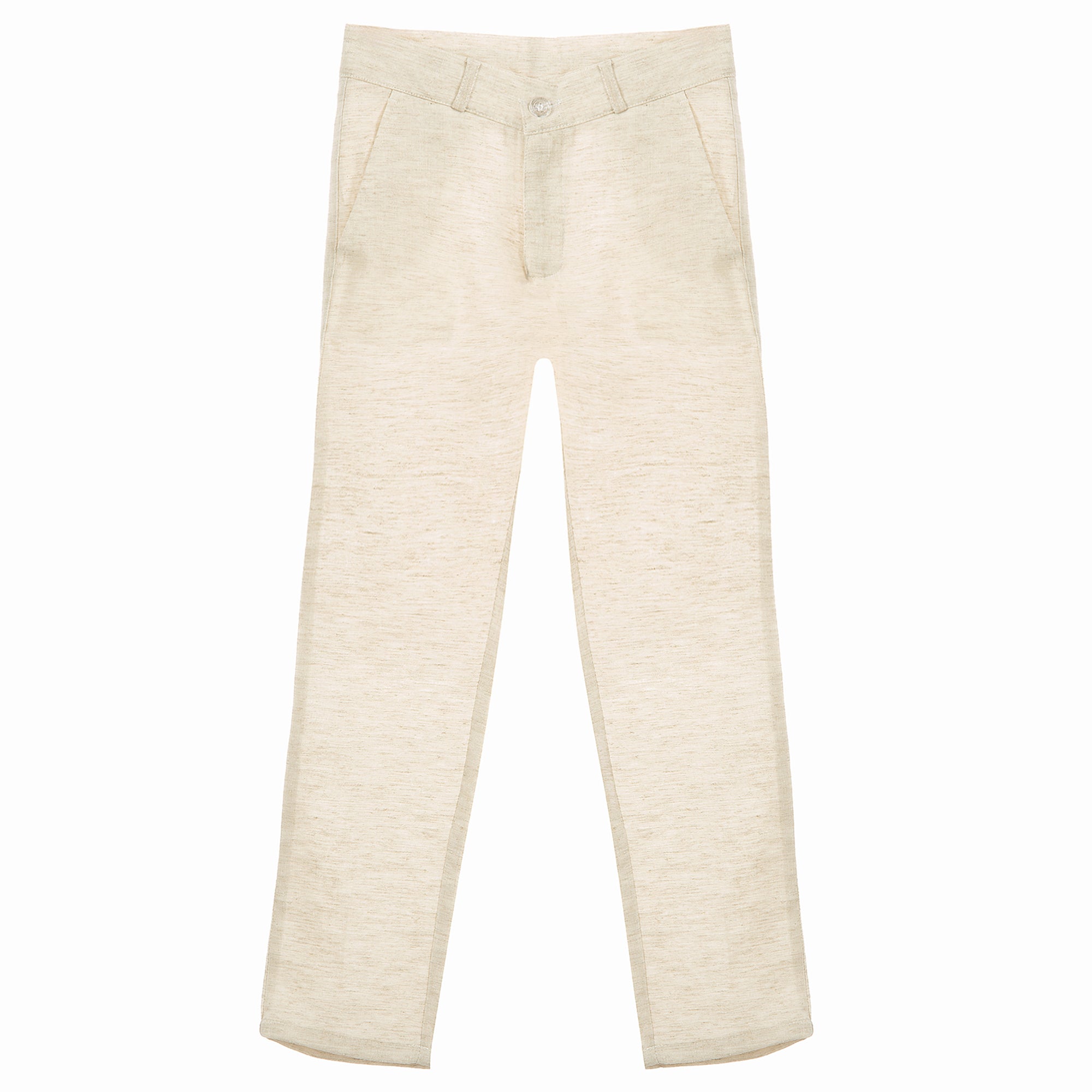 Bej Renkli Keten Çocuk Takım Elbise – Aslı Türkoğlu Kids Atelier