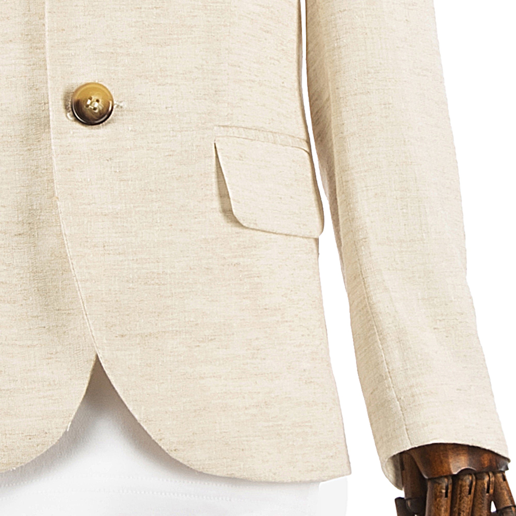 Bej Renkli Keten Çocuk Takım Elbise – Aslı Türkoğlu Kids Atelier