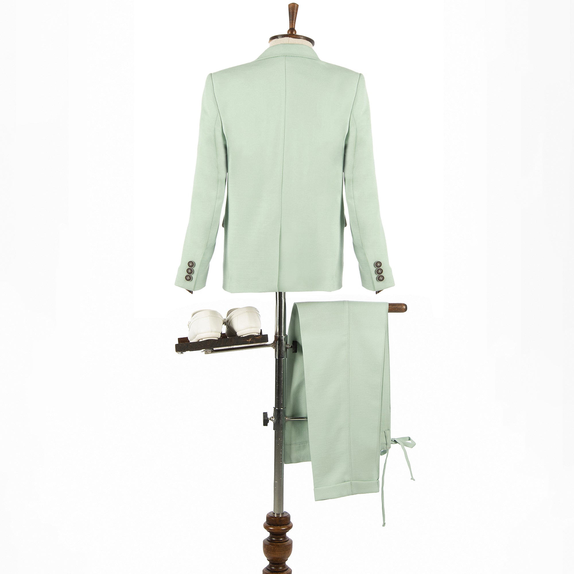 Mint Yeşili Keten Erkek Çocuk Takım Elbise 1-14 Yaş Yazlık Şık Set