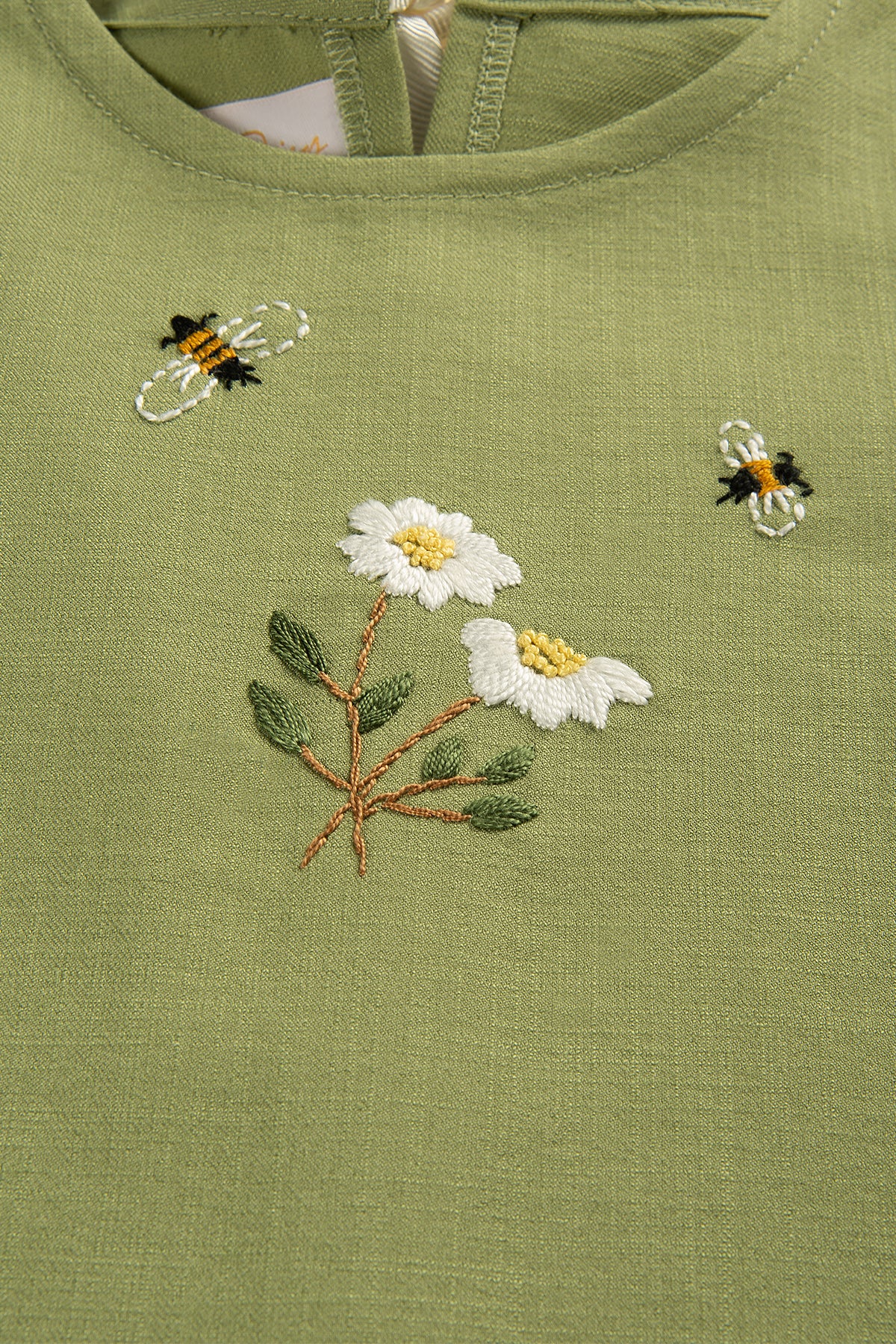 Kız Çocuk El Nakışlı Yazlık Elbise Çok Renkli 9Ay-5Yaş