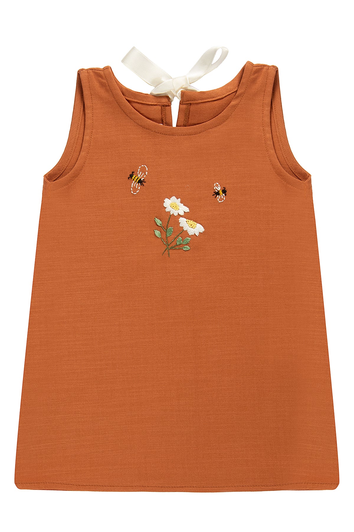 Kız Çocuk El Nakışlı Yazlık Elbise Çok Renkli 9Ay-5Yaş