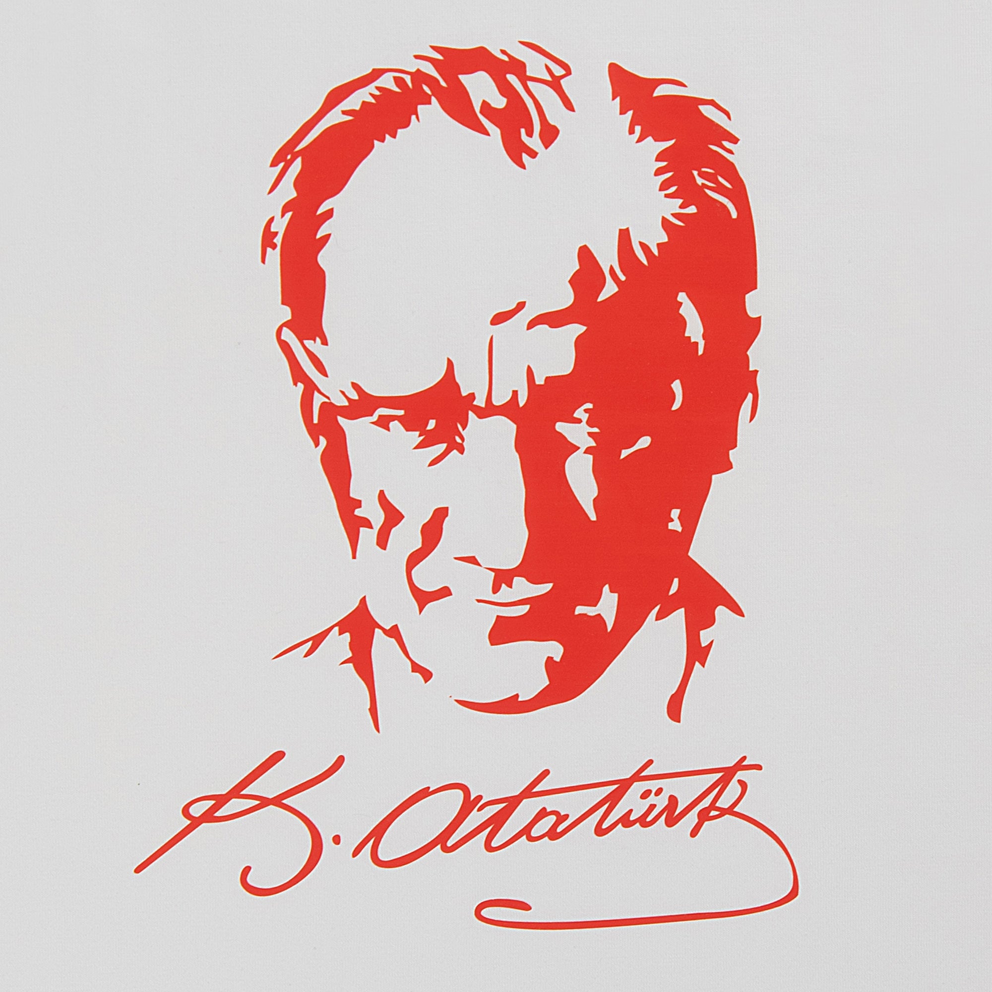 Atatürk Baskılı Beyaz Çocuk Tişört | %100 Pamuk 3-10 Yaş Unisex