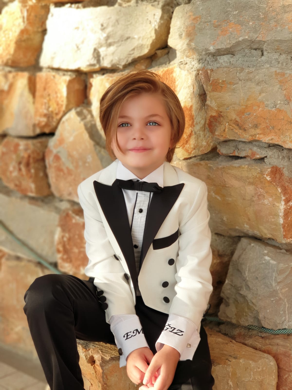 Erkek Çocuk Beyaz Frak Smokin