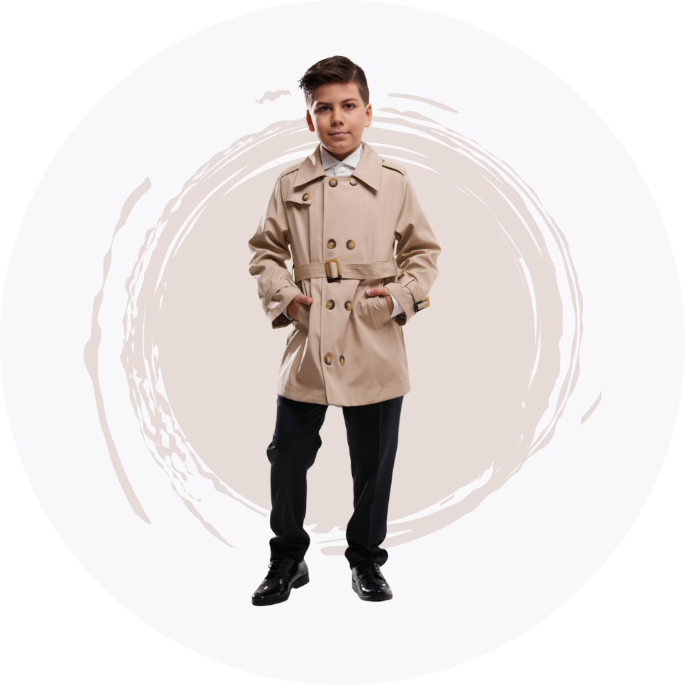 Kız Çocuk Kapşonlu Trençkot Pembe