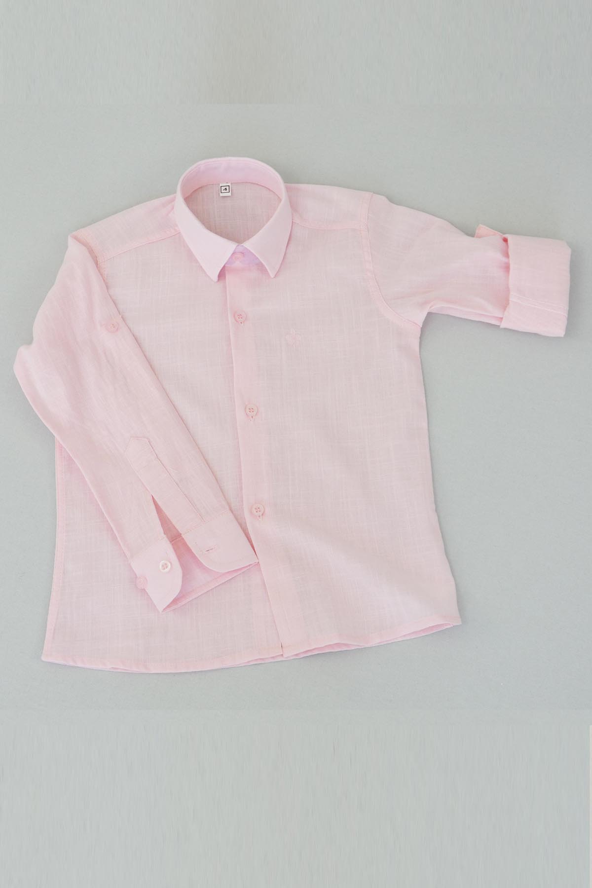 Açık Pembe Erkek Çocuk Gömleği