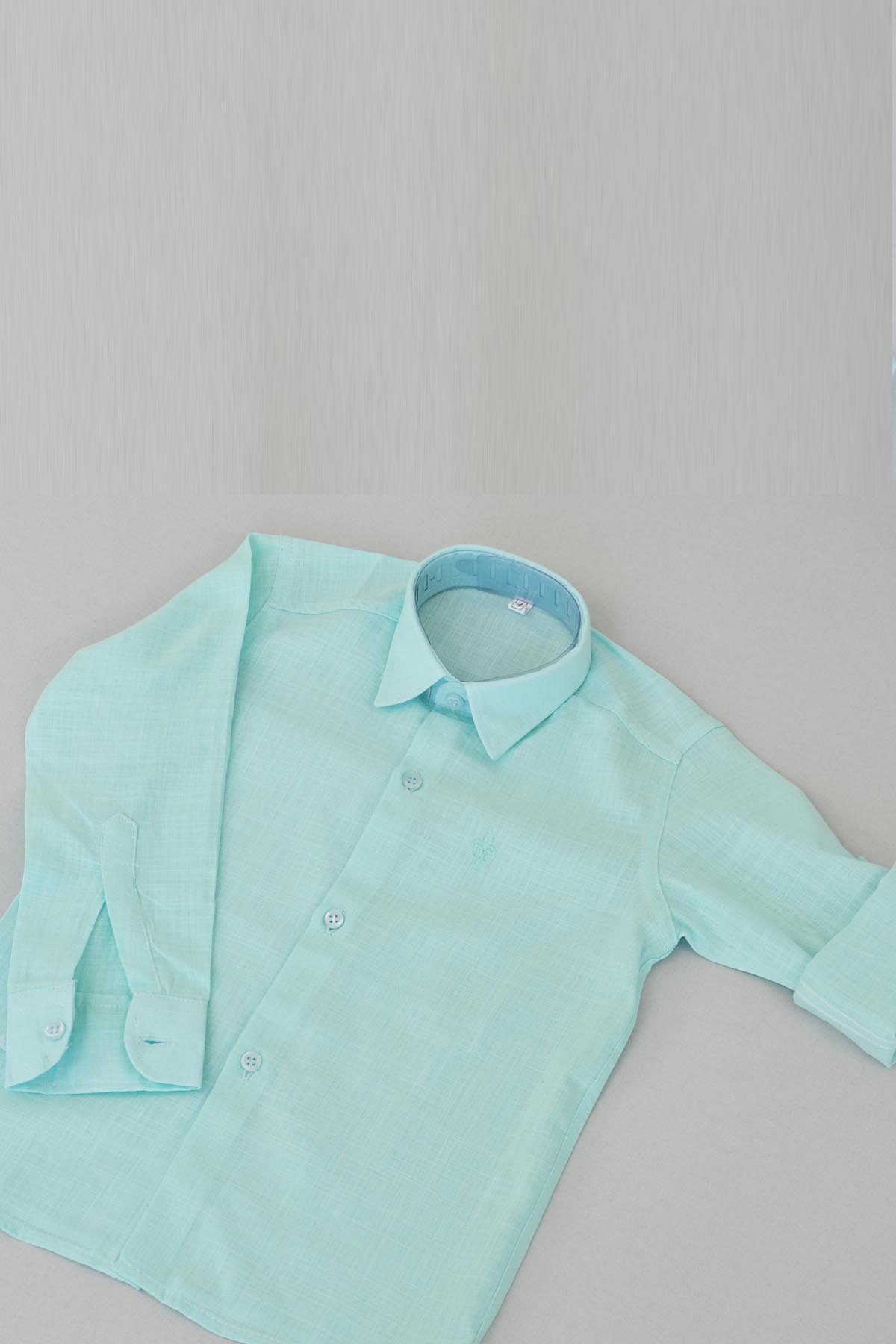 Açık Yeşil Erkek Çocuk Gömleği