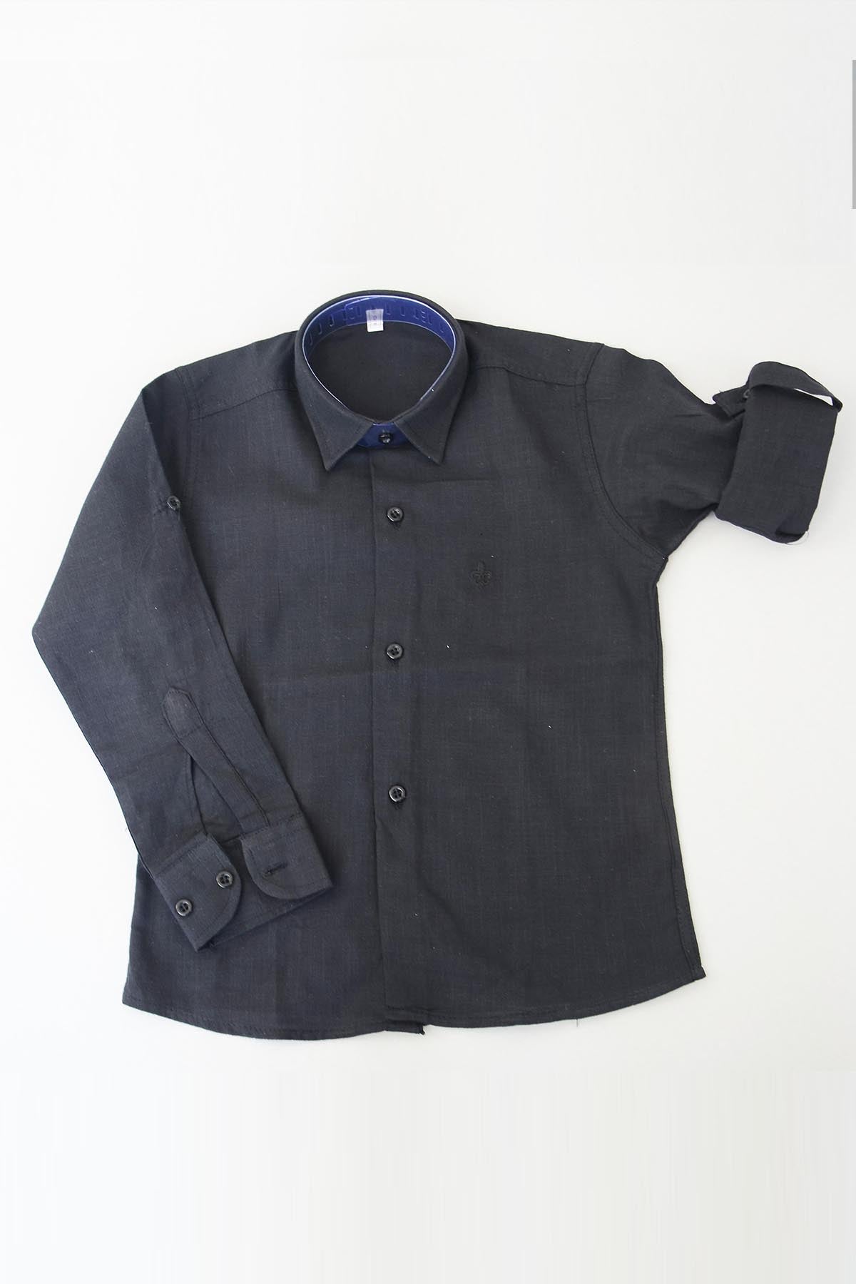 Siyah Erkek Çocuk Gömleği