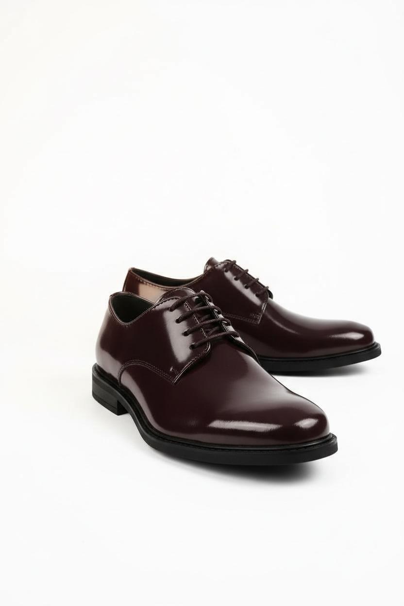 Bordo Rugan Çocuk Klasik Ayakkabı  Özel Gün & Davet Ayakkabısı