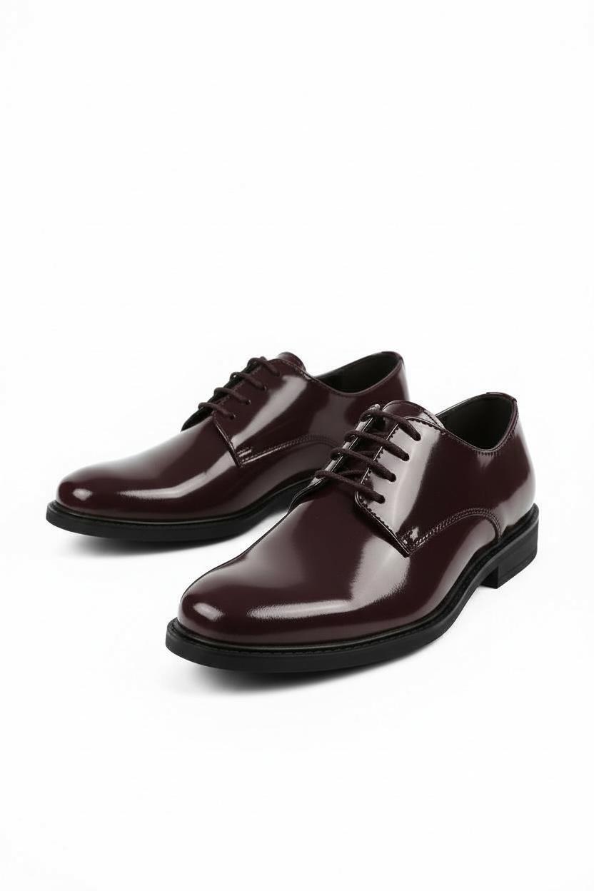Bordo Rugan Çocuk Klasik Ayakkabı  Özel Gün & Davet Ayakkabısı