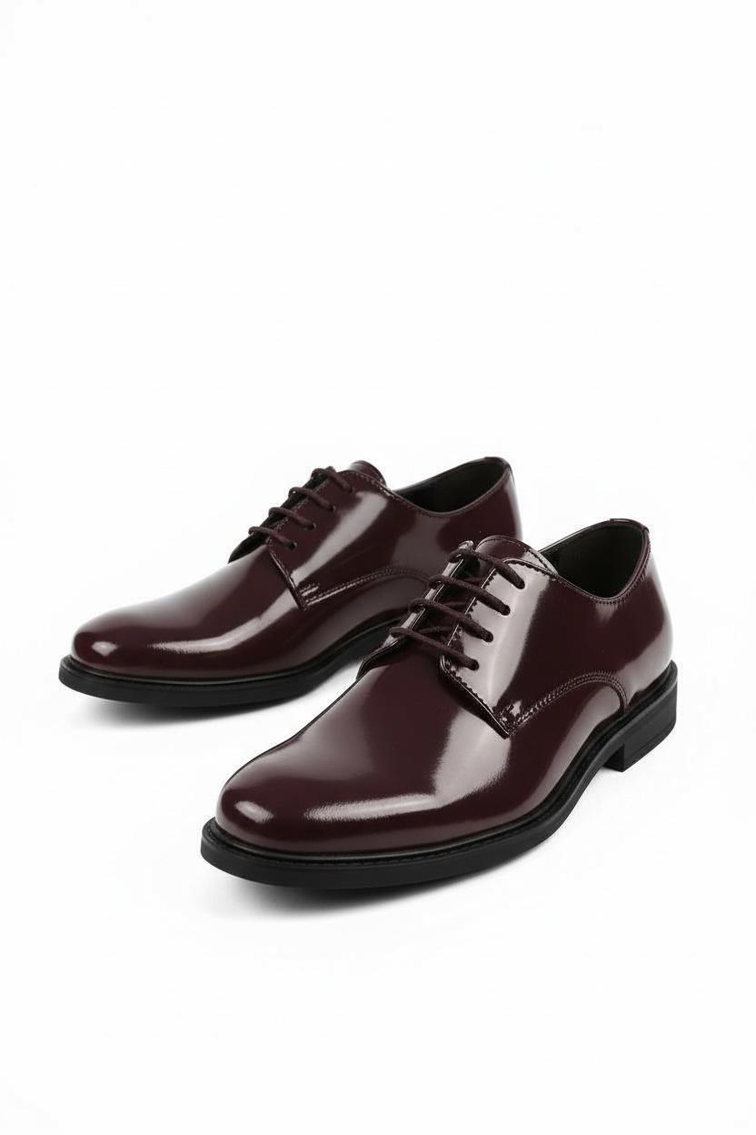 Bordo Rugan Çocuk Klasik Ayakkabı  Özel Gün & Davet Ayakkabısı