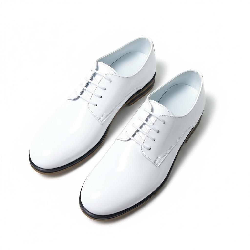 Beyaz Klasik Çocuk Ayakkabısı  Bağcıklı Özel Gün Ayakkabısı