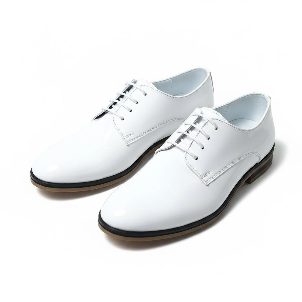 Beyaz Klasik Çocuk Ayakkabısı  Bağcıklı Özel Gün Ayakkabısı