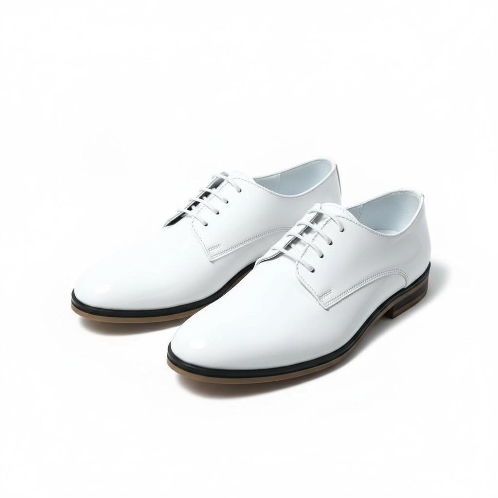 Beyaz Klasik Çocuk Ayakkabısı  Bağcıklı Özel Gün Ayakkabısı