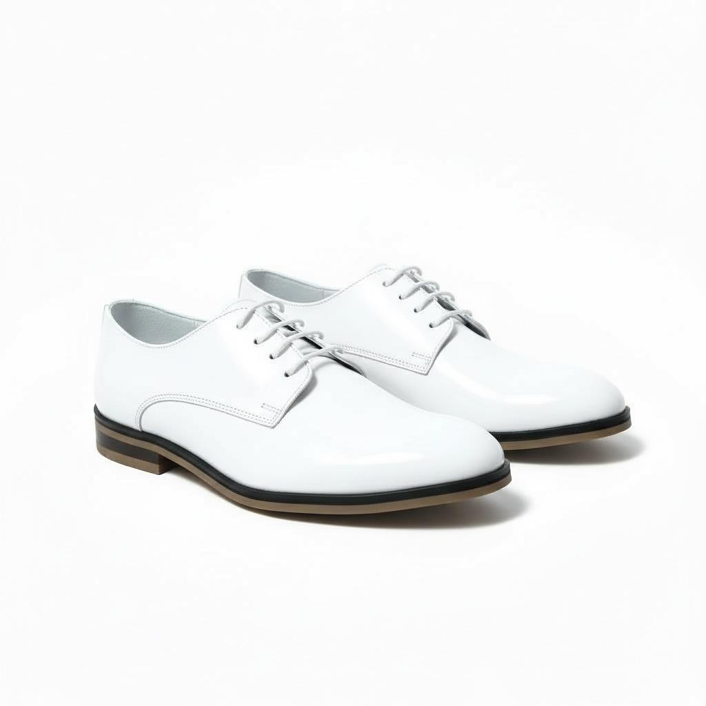 Beyaz Klasik Çocuk Ayakkabısı  Bağcıklı Özel Gün Ayakkabısı