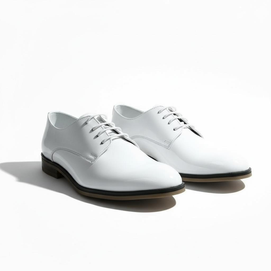 Beyaz Klasik Çocuk Ayakkabısı  Bağcıklı Özel Gün Ayakkabısı