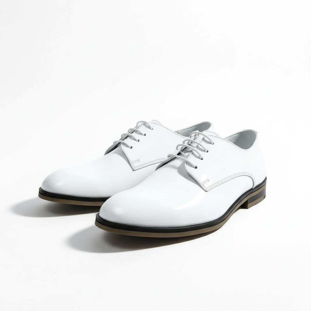 Beyaz Klasik Çocuk Ayakkabısı  Bağcıklı Özel Gün Ayakkabısı