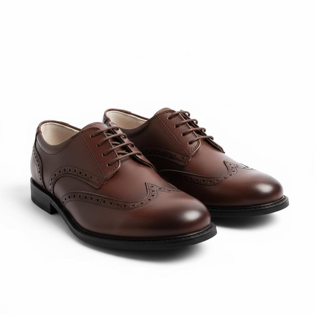 Kahverengi Klasik Çocuk Ayakkabısı  Bağcıklı Özel Gün Ayakkabısı