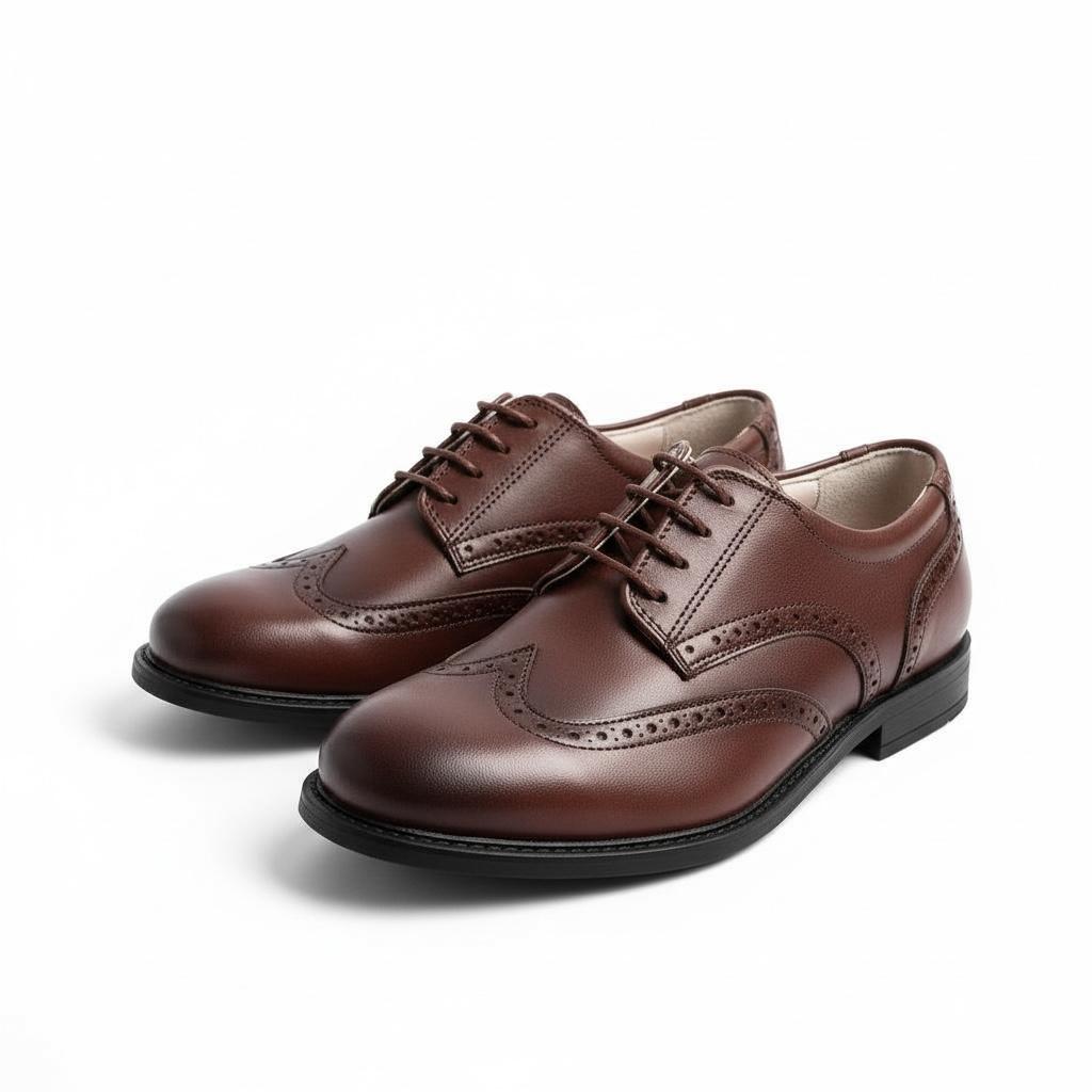 Kahverengi Klasik Çocuk Ayakkabısı  Bağcıklı Özel Gün Ayakkabısı