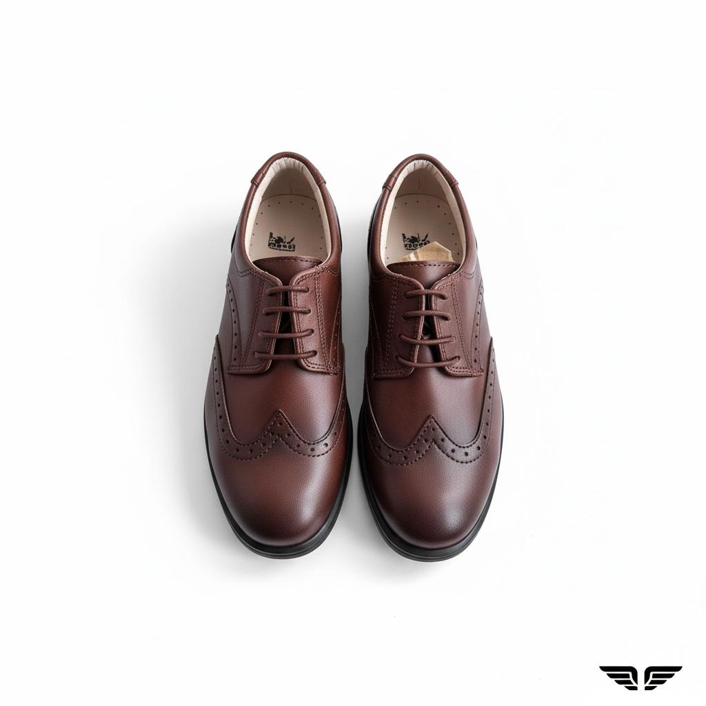 Kahverengi Klasik Çocuk Ayakkabısı  Bağcıklı Özel Gün Ayakkabısı