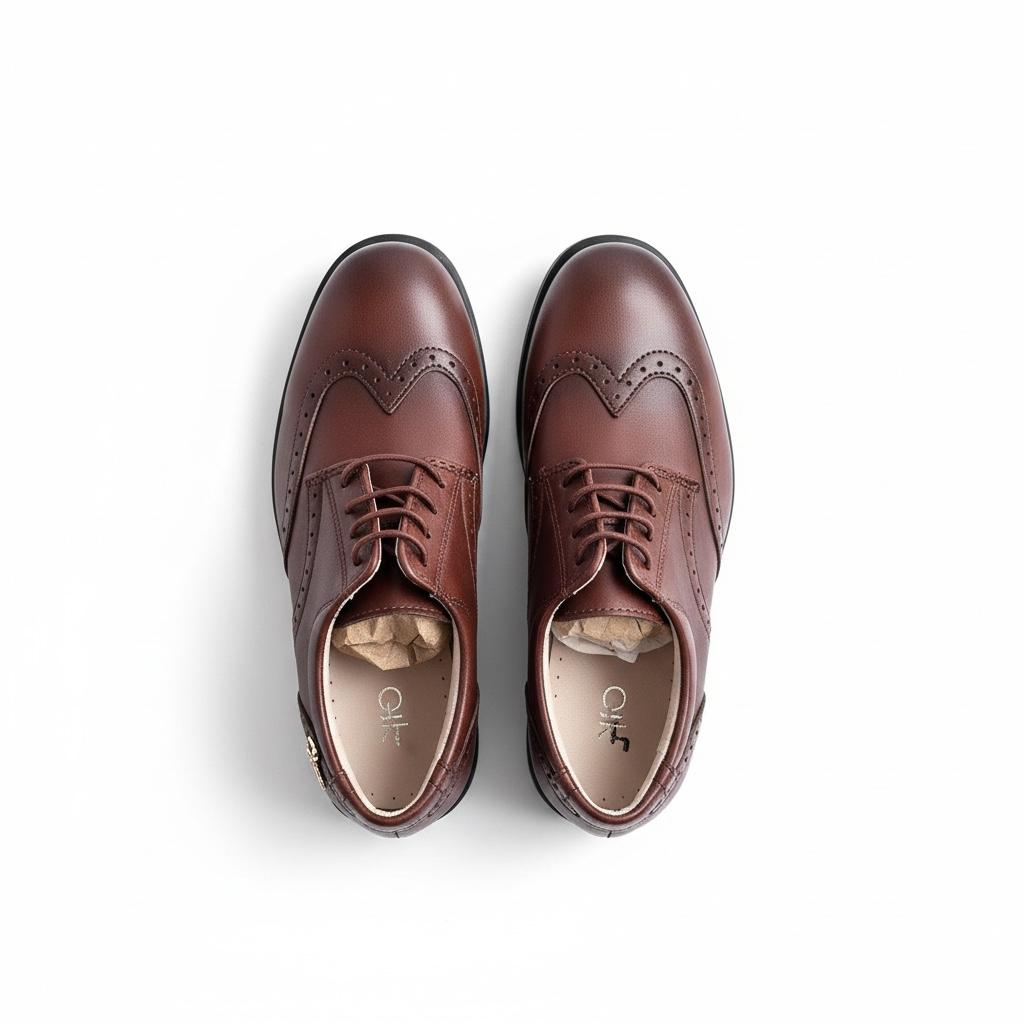 Kahverengi Klasik Çocuk Ayakkabısı  Bağcıklı Özel Gün Ayakkabısı