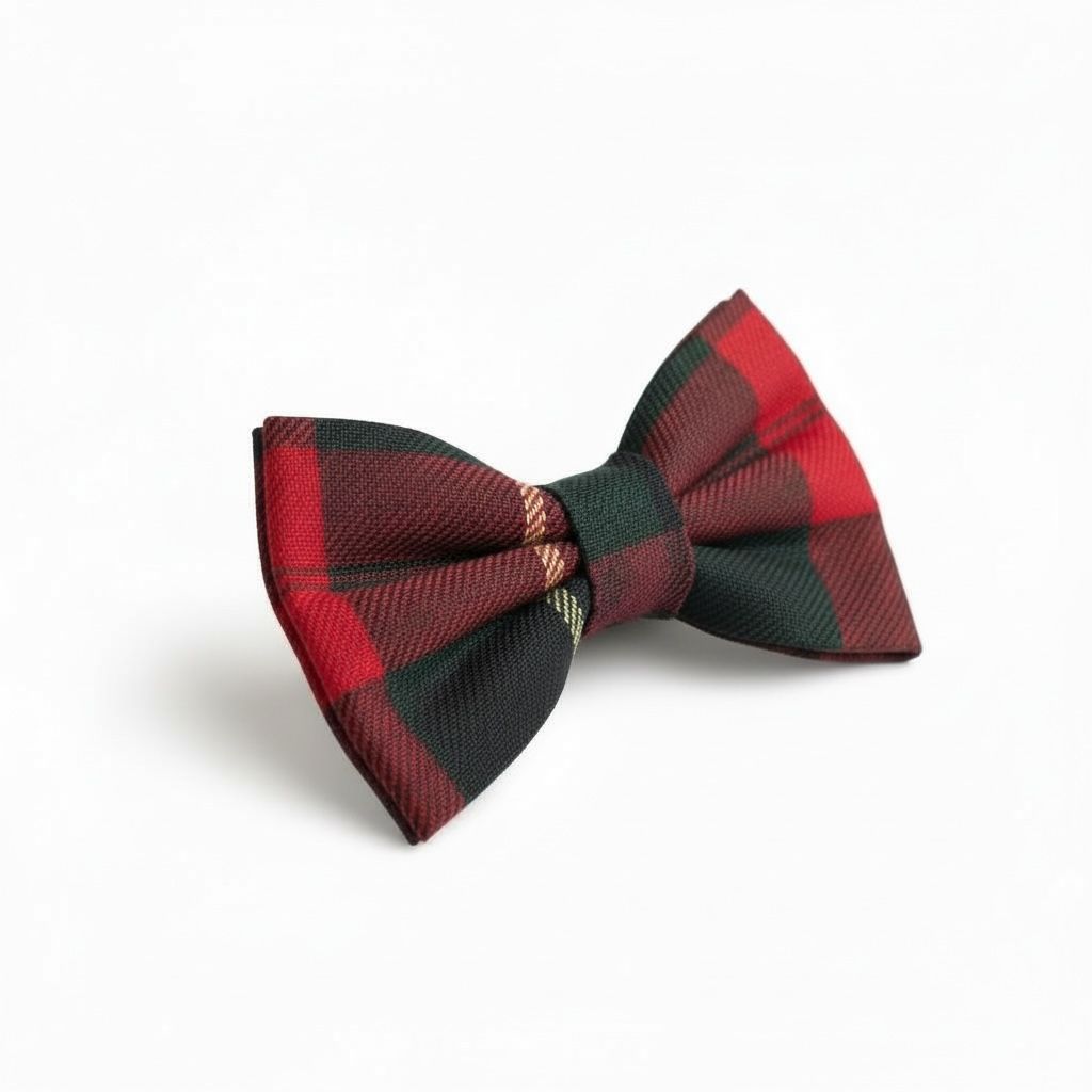Erkek Çocuk Ekose Papyon – Şık & Klasik Özel Gün Aksesuarı