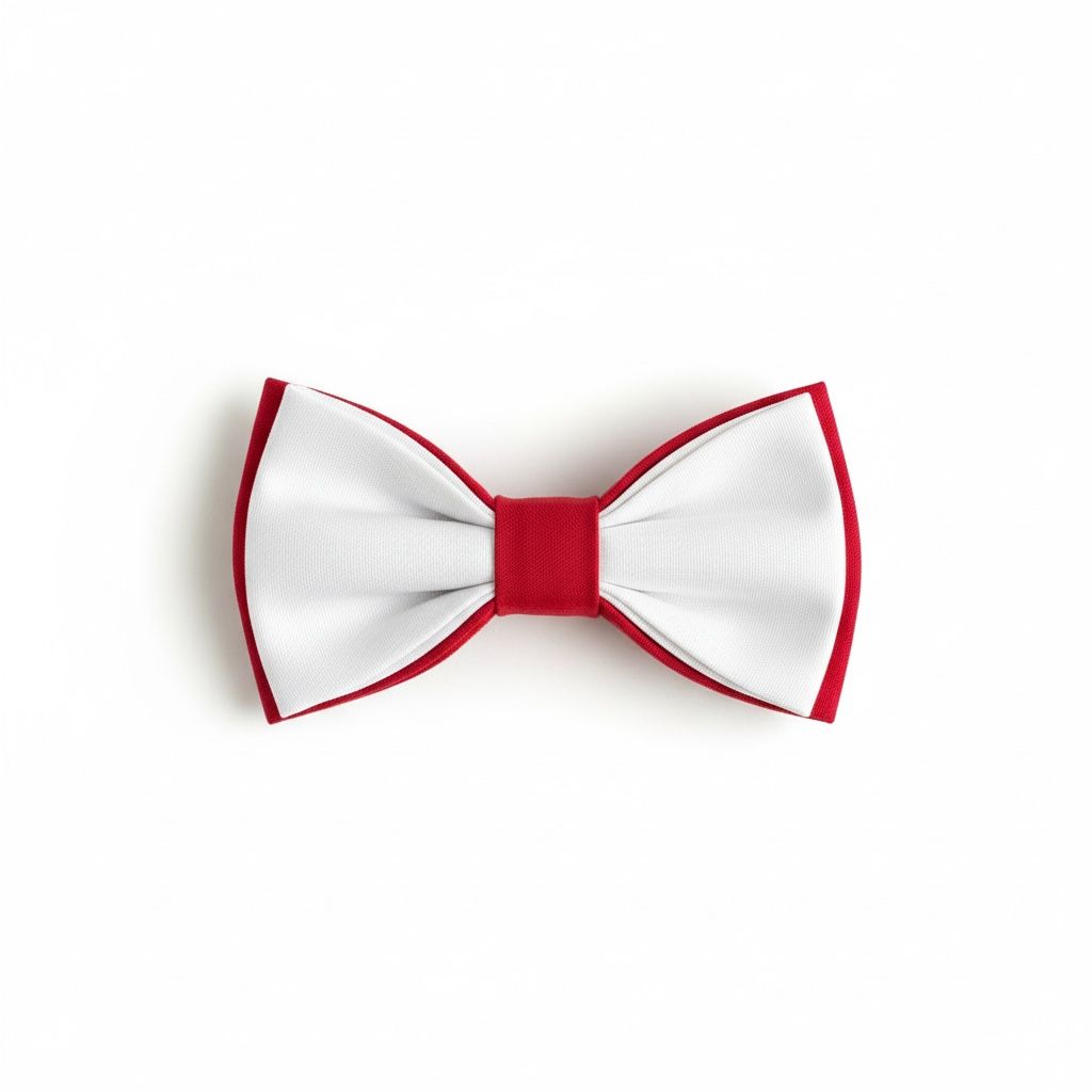 Erkek Çocuk Beyaz Kırmızı Papyon – Klasik & Şık Özel Gün Aksesuarı
