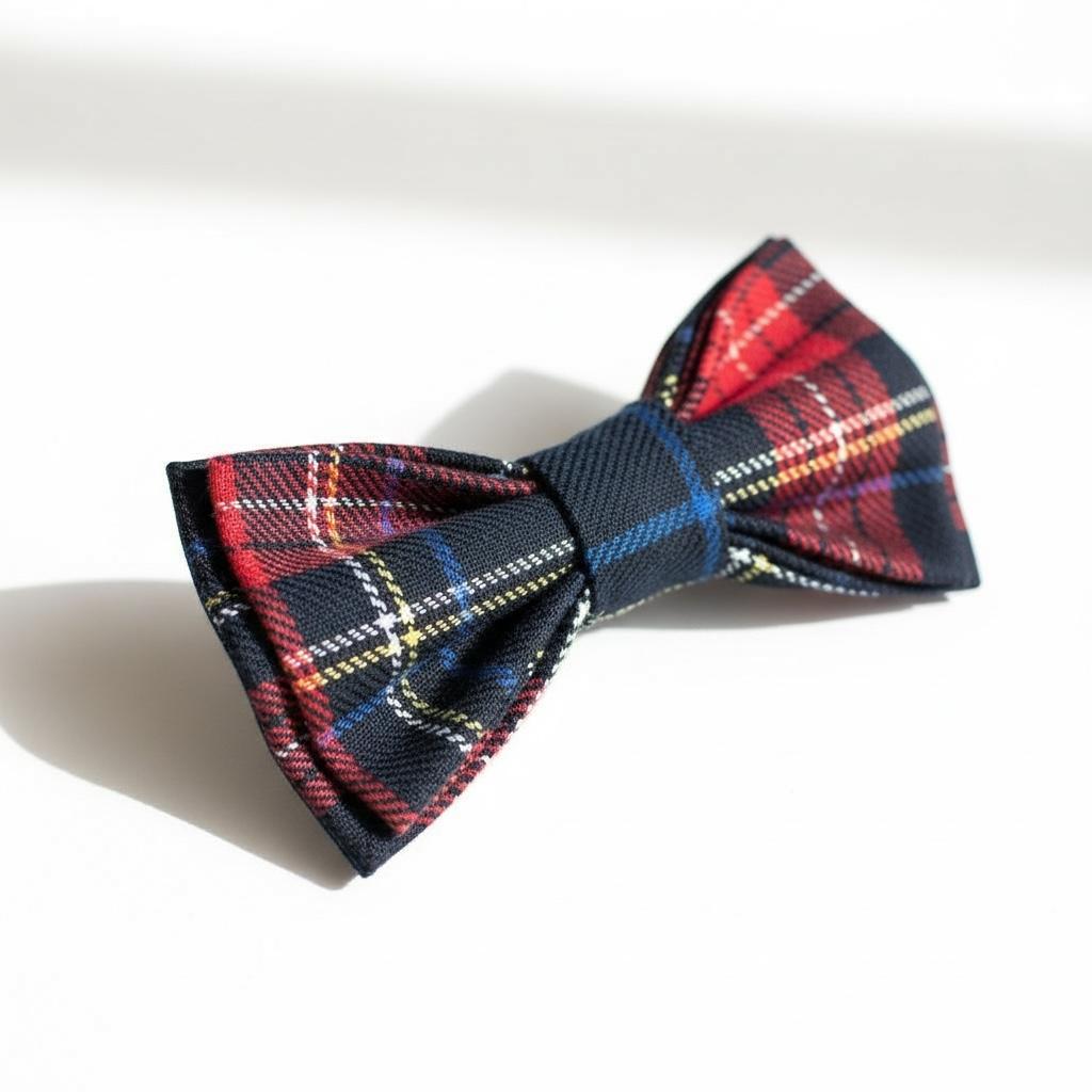 Erkek Çocuk Lacivert Ekose Papyon – Klasik Şık Özel Gün Aksesuarı