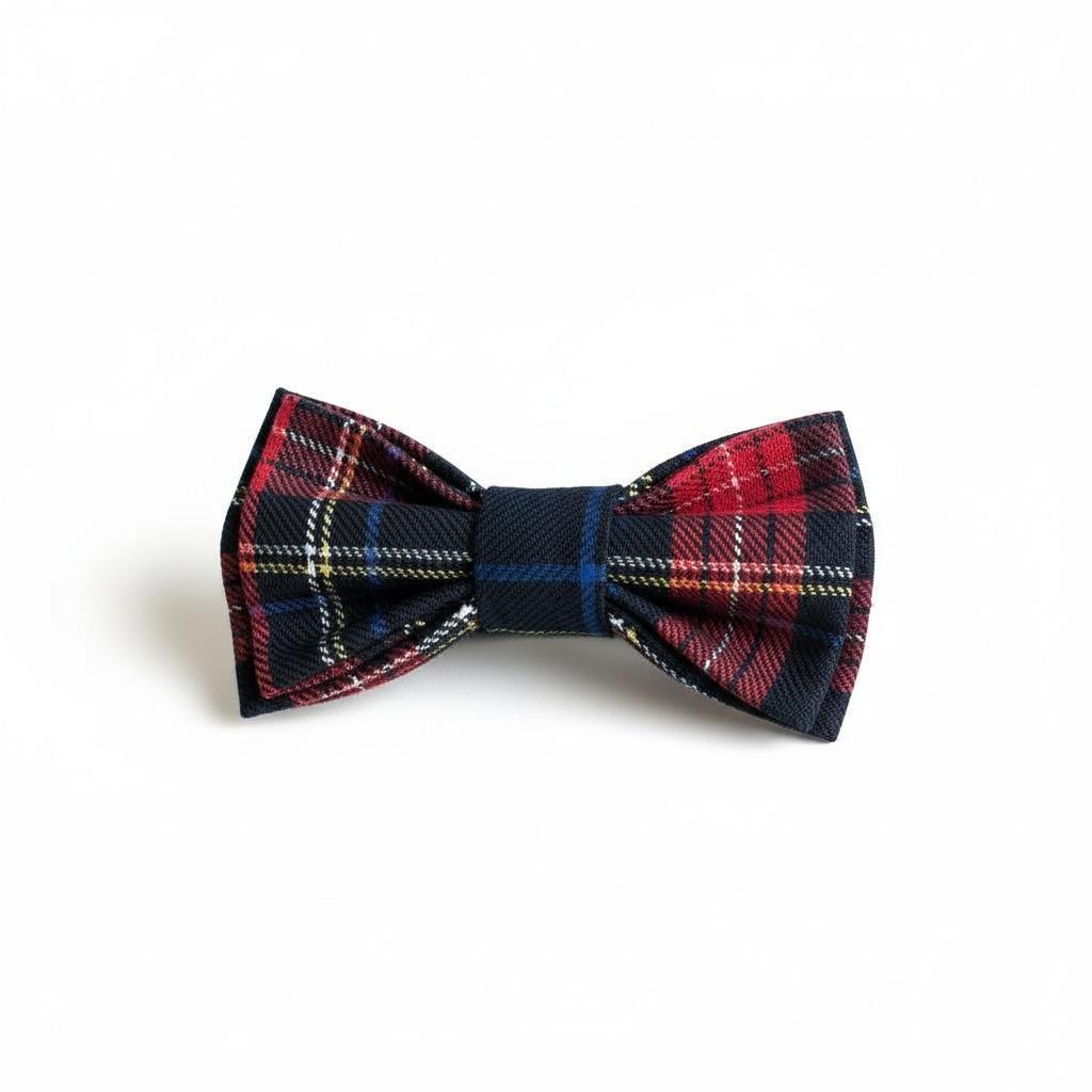 Erkek Çocuk Lacivert Ekose Papyon – Klasik Şık Özel Gün Aksesuarı