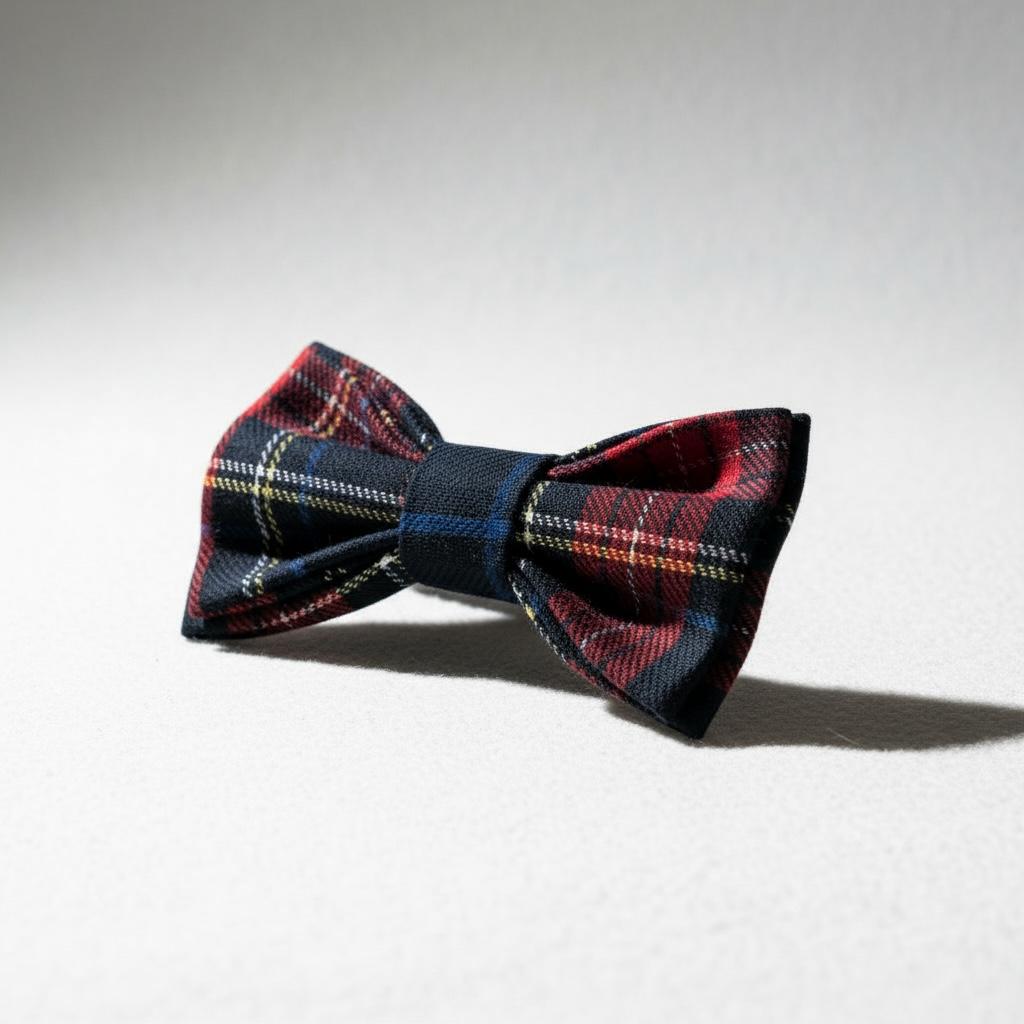 Erkek Çocuk Lacivert Ekose Papyon – Klasik Şık Özel Gün Aksesuarı