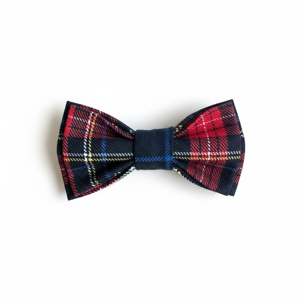 Erkek Çocuk Lacivert Ekose Papyon – Klasik Şık Özel Gün Aksesuarı