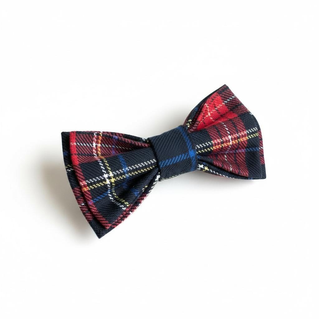 Erkek Çocuk Lacivert Ekose Papyon – Klasik Şık Özel Gün Aksesuarı