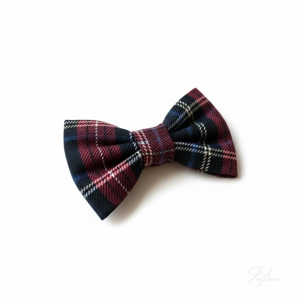 Erkek Çocuk Lacivert Bordo Ekose Papyon – Klasik Şık Özel Gün Aksesuarı