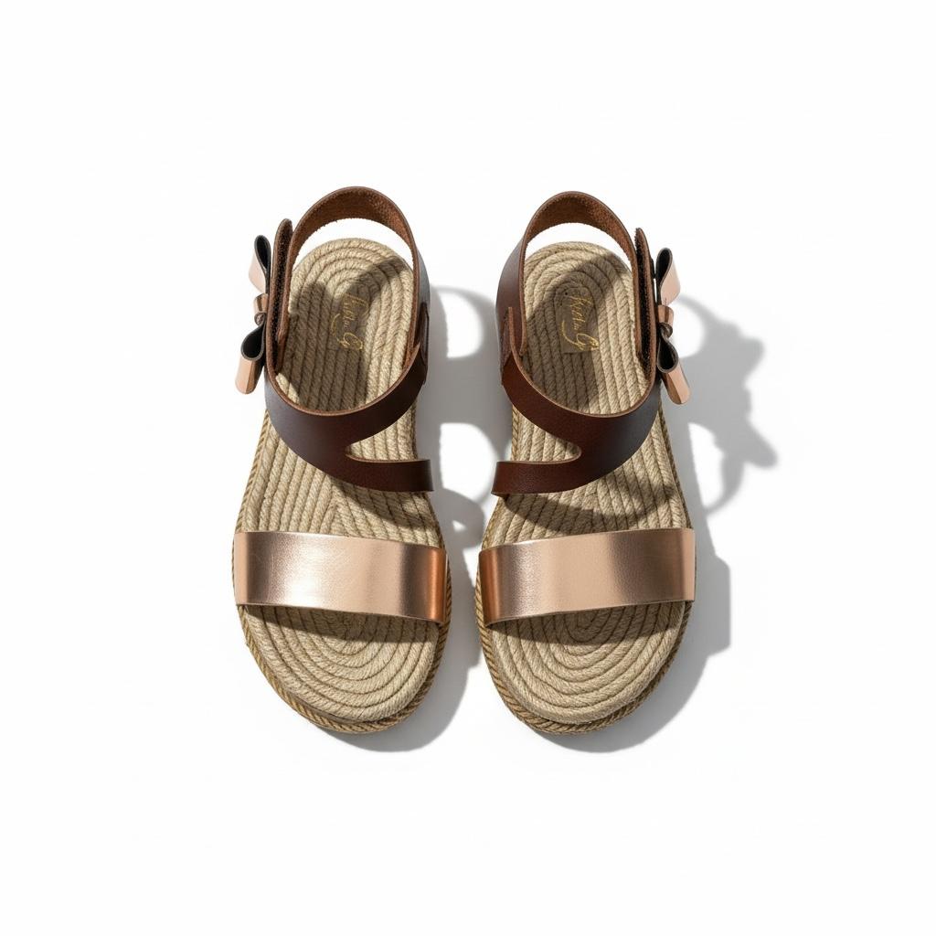 Kız Çocuk Deri Sandalet – Fiyonklu, Ortopedik Yazlık Sandalet