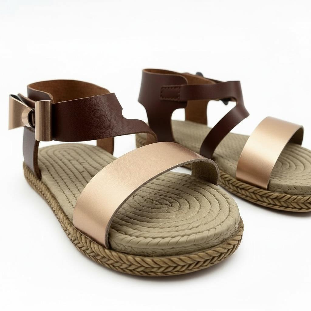 Kız Çocuk Deri Sandalet – Fiyonklu, Ortopedik Yazlık Sandalet