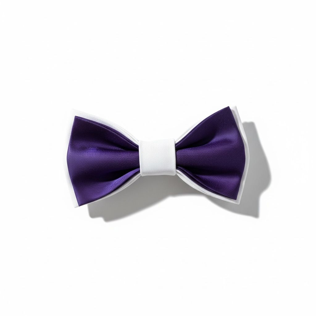 Mor & Beyaz Erkek Çocuk Papyon – Premium Şıklık ve Konfor