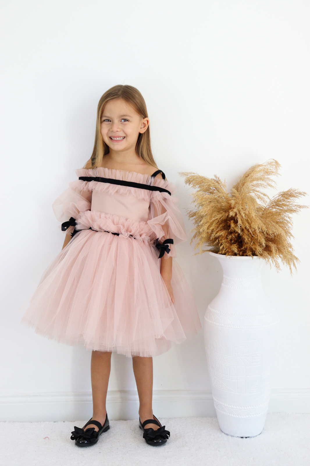 Prenses Tülü Kız Çocuk Elbise