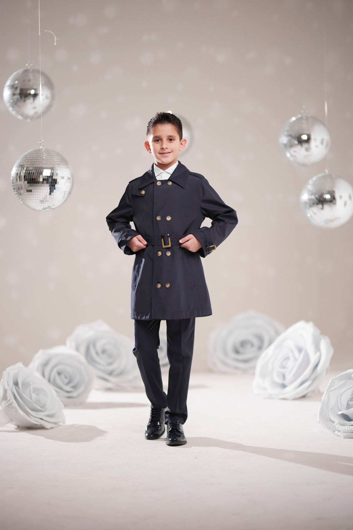 Erkek Çocuk Lacivert Trençkot