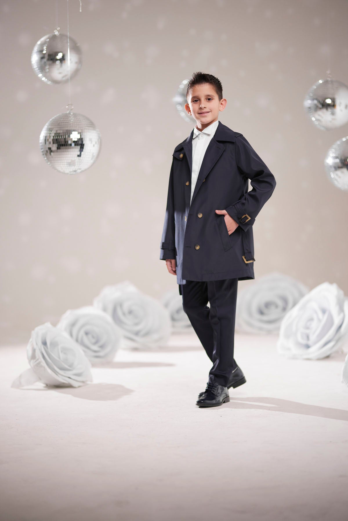 Erkek Çocuk Lacivert Trençkot