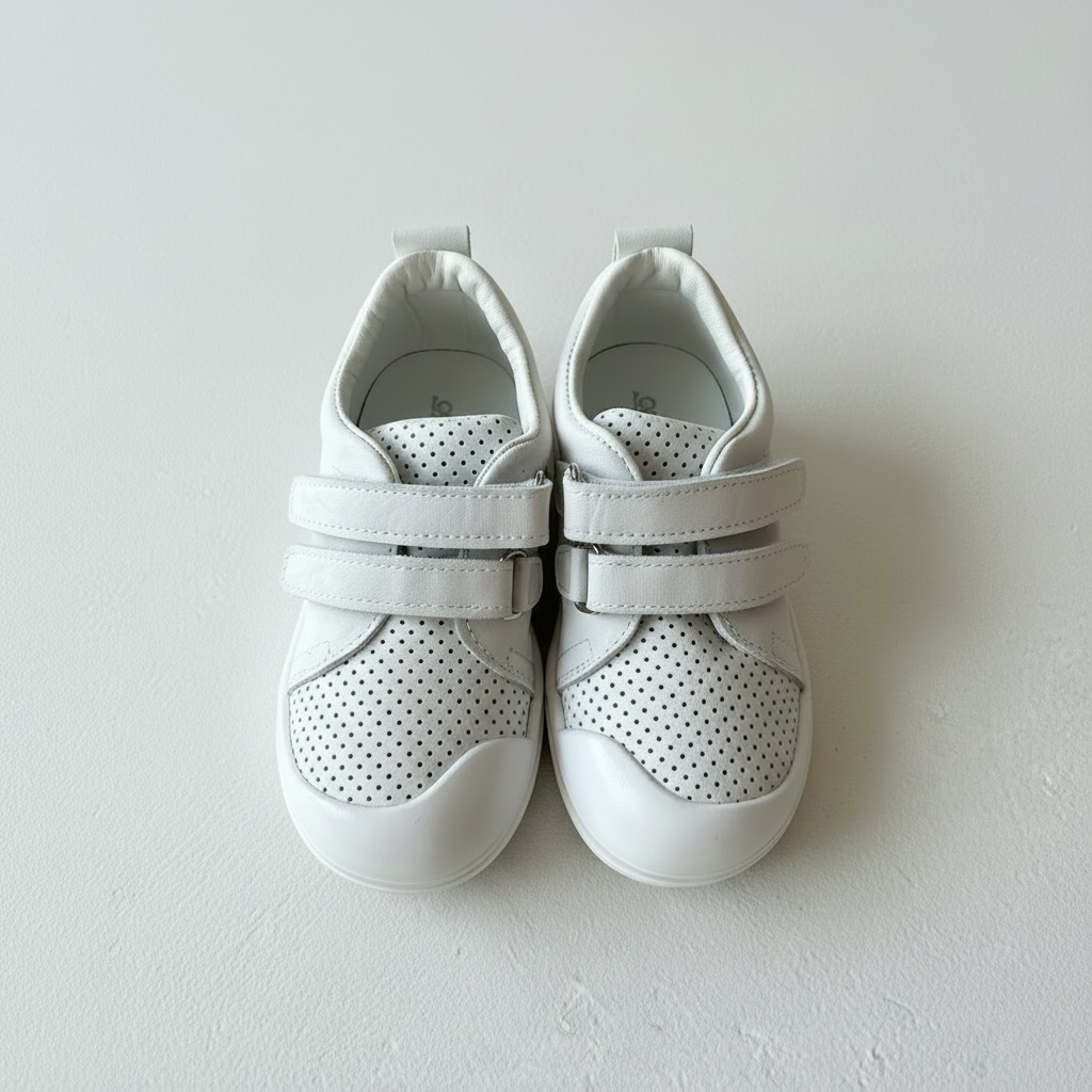 İçi ve Dışı Hakiki Deri Çift Cırt Cırtlı Çocuk Sneaker Ayakkabı