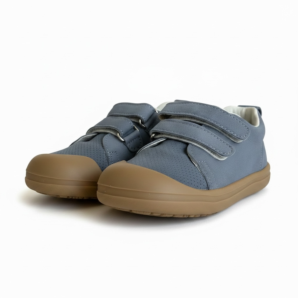 İçi ve Dışı Hakiki Deri Çift Cırt Cırtlı Çocuk Sneaker Ayakkabı