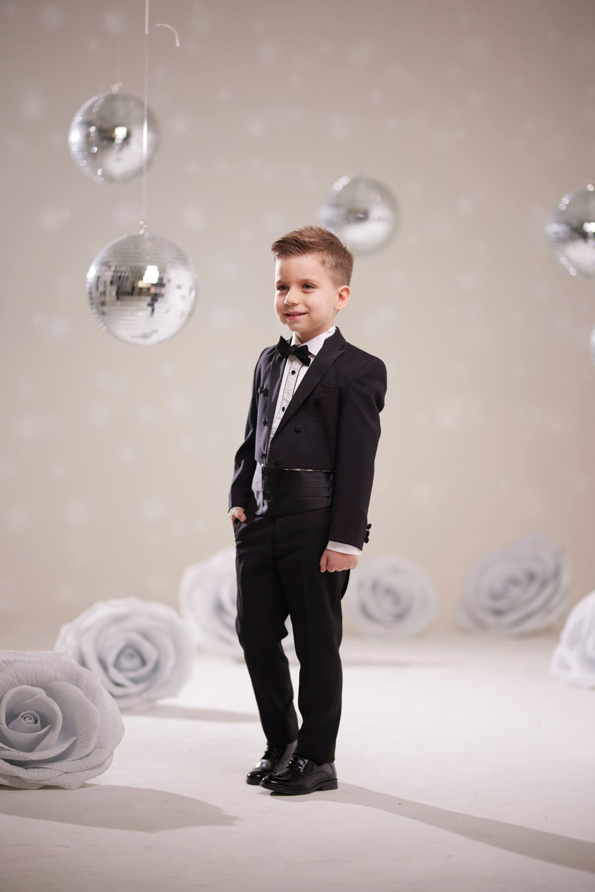 Çocuk Siyah Frak Smokin Takım Elbise