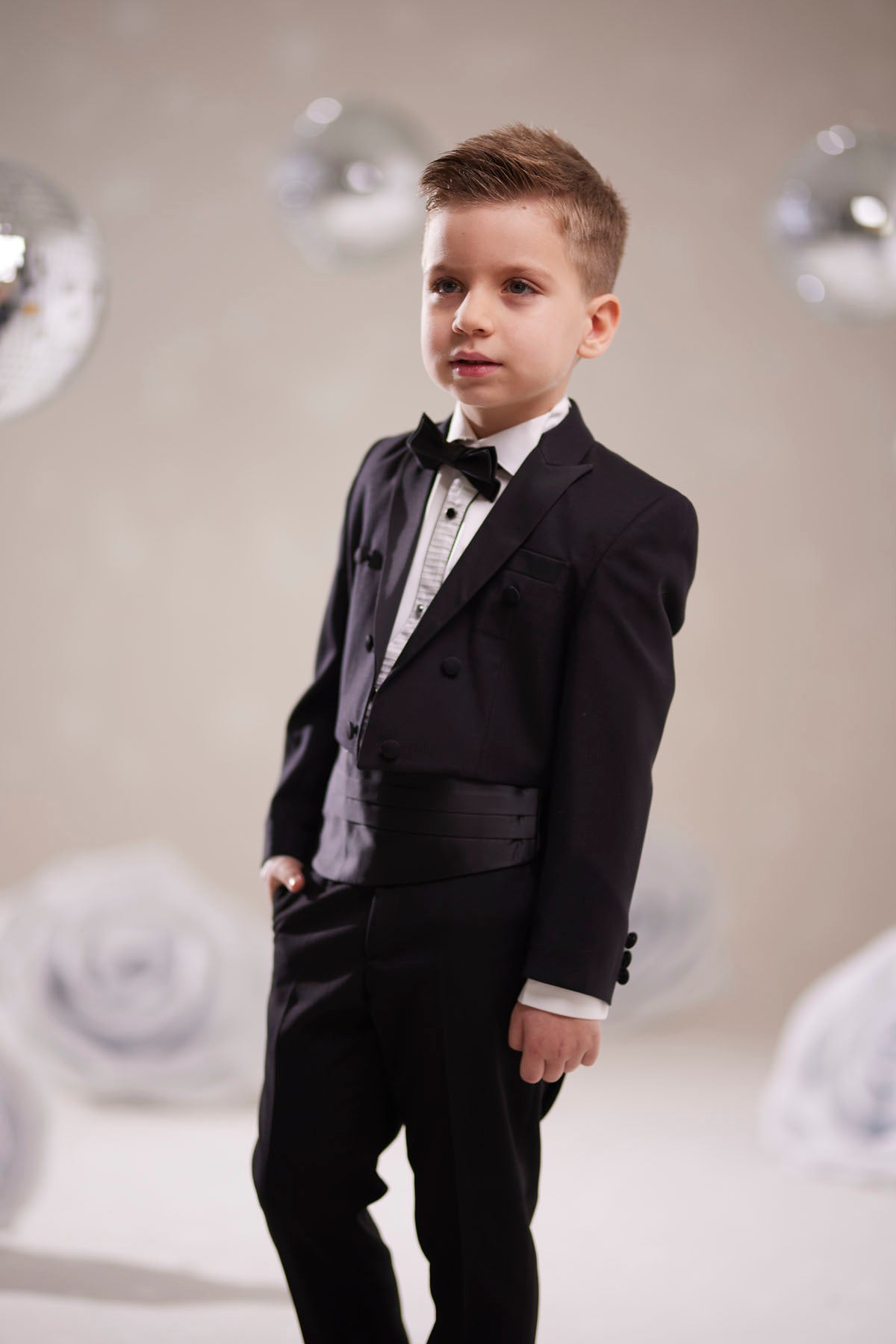 Çocuk Siyah Frak Smokin Takım Elbise