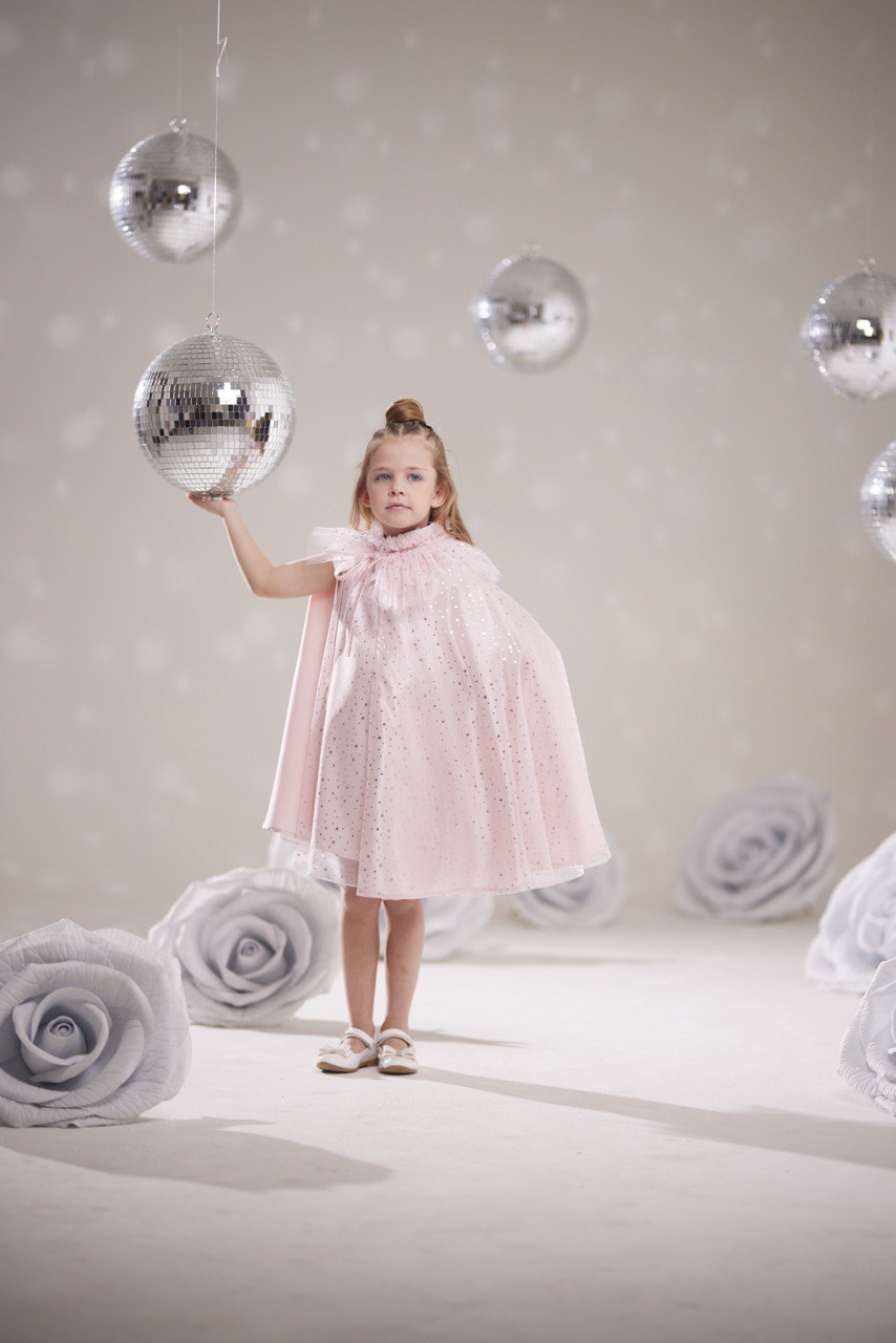 Kız Çocuk Işıltılı Tül Pelerin